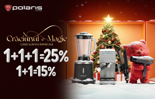 Reducere -25% la achiziționarea a trei produse Polaris